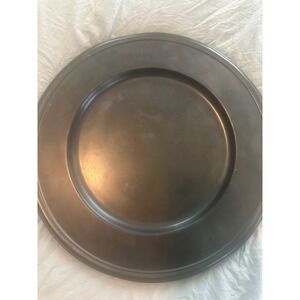 Set of 6 Pottery Barn Bronze Round Charger Plates 13.5 Inch Decorative Tableware